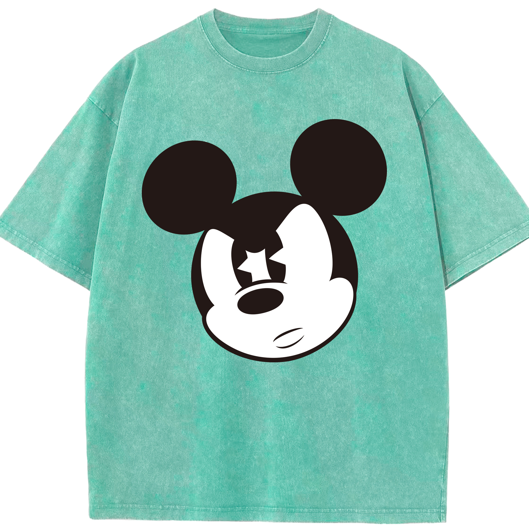 （画像用） ミッキーマウス Mickey Mouse 綿100% ヴィンテージ風 半袖Tシャツ（フロントプリント）